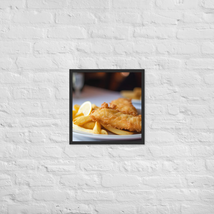 Fish and Chips Framed poster 🤤 from Yumify.AI