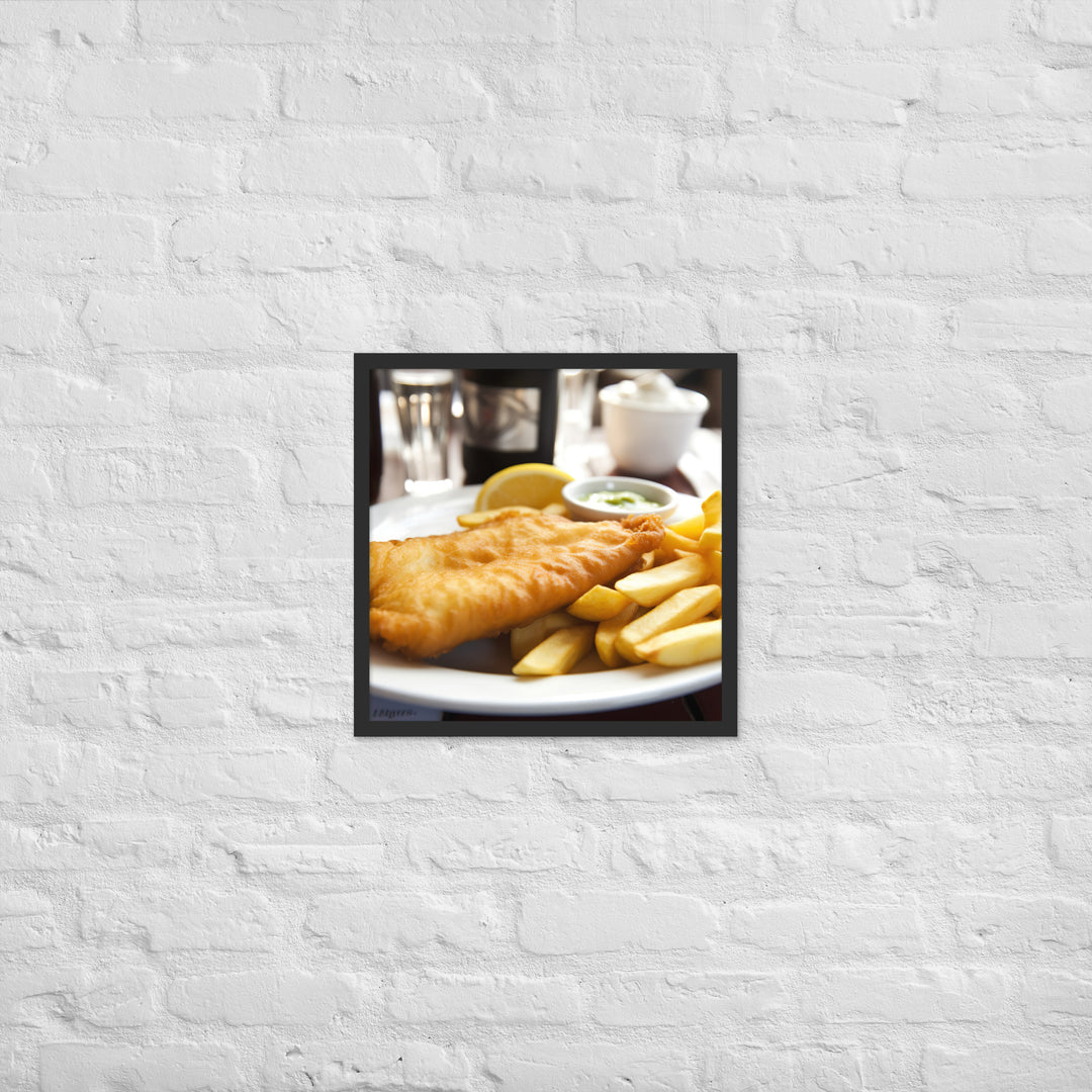 Fish and Chips Framed poster 🤤 from Yumify.AI