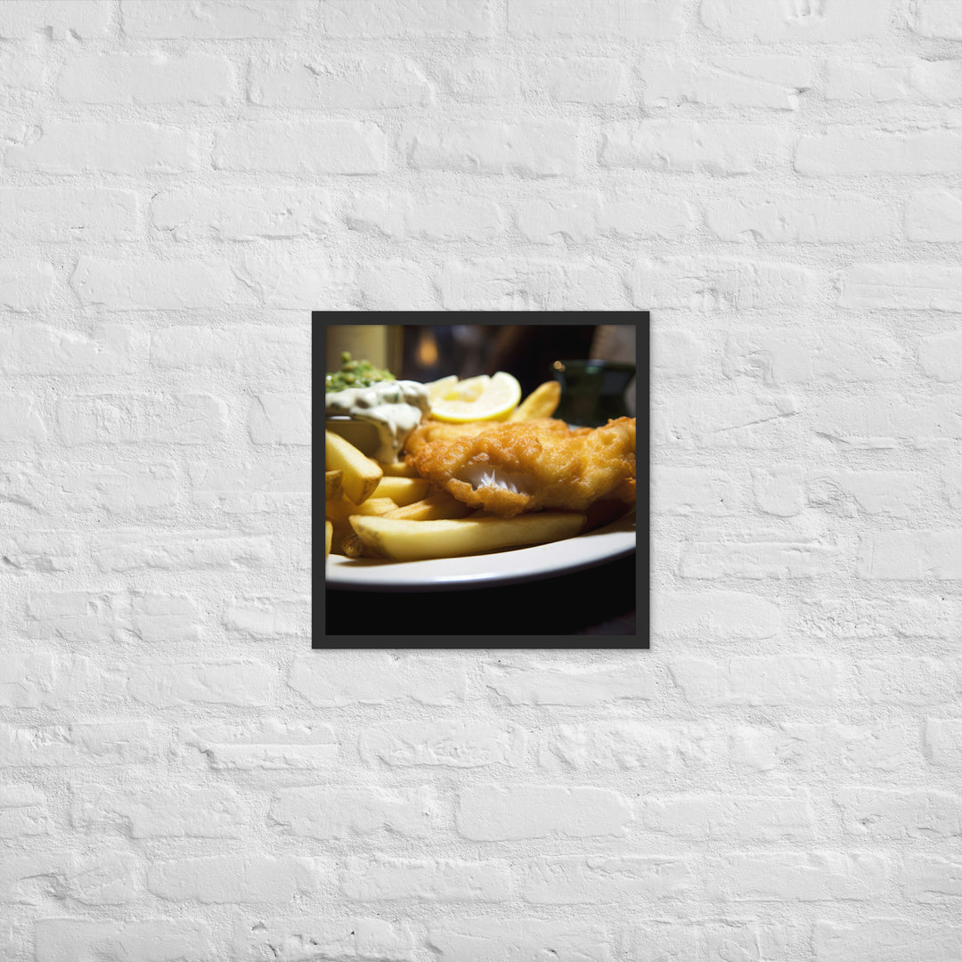 Fish and Chips Framed poster 🤤 from Yumify.AI