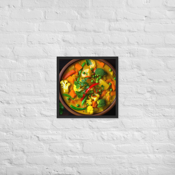 Vegetable Curry Framed poster 🤤 from Yumify.AI