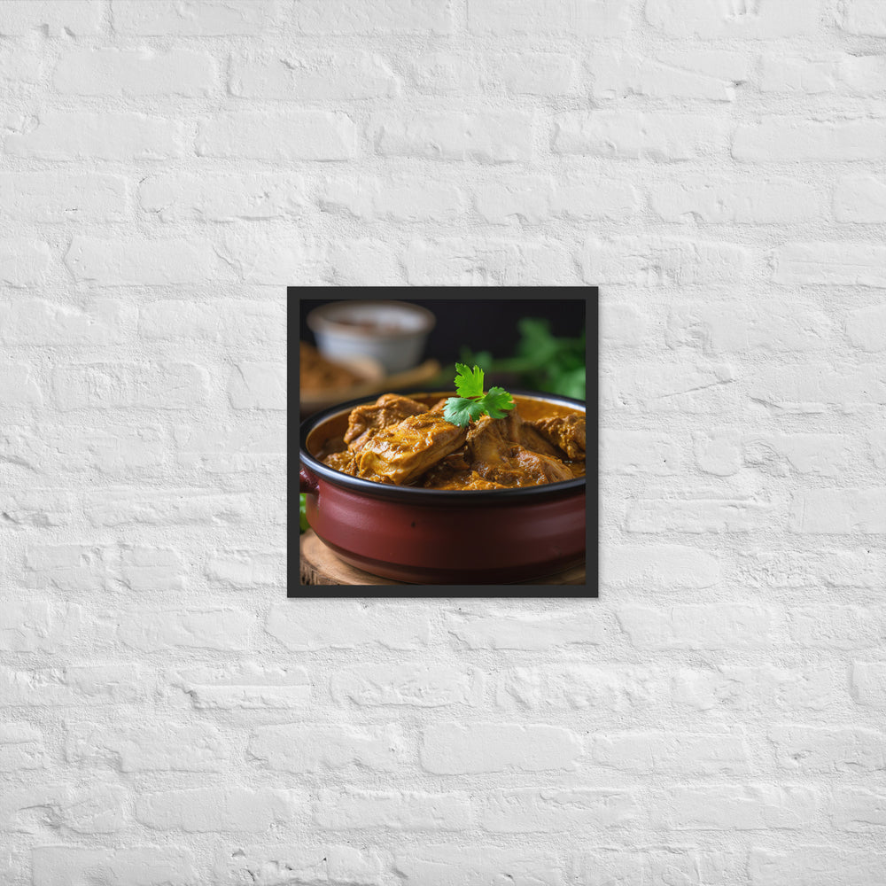 Spicy Chicken Curry Framed poster 🤤 from Yumify.AI