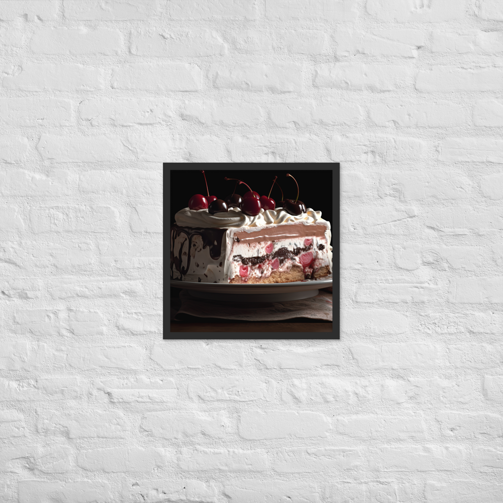 Neapolitan Ice Cream Cake Framed poster 🤤 from Yumify.AI