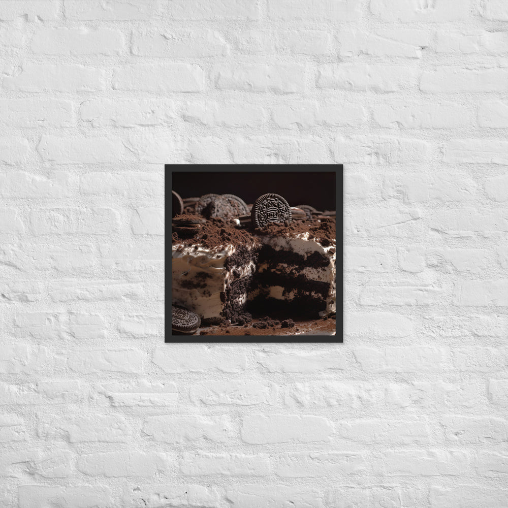 Cookies and Cream Ice Cream Cake Framed poster 🤤 from Yumify.AI
