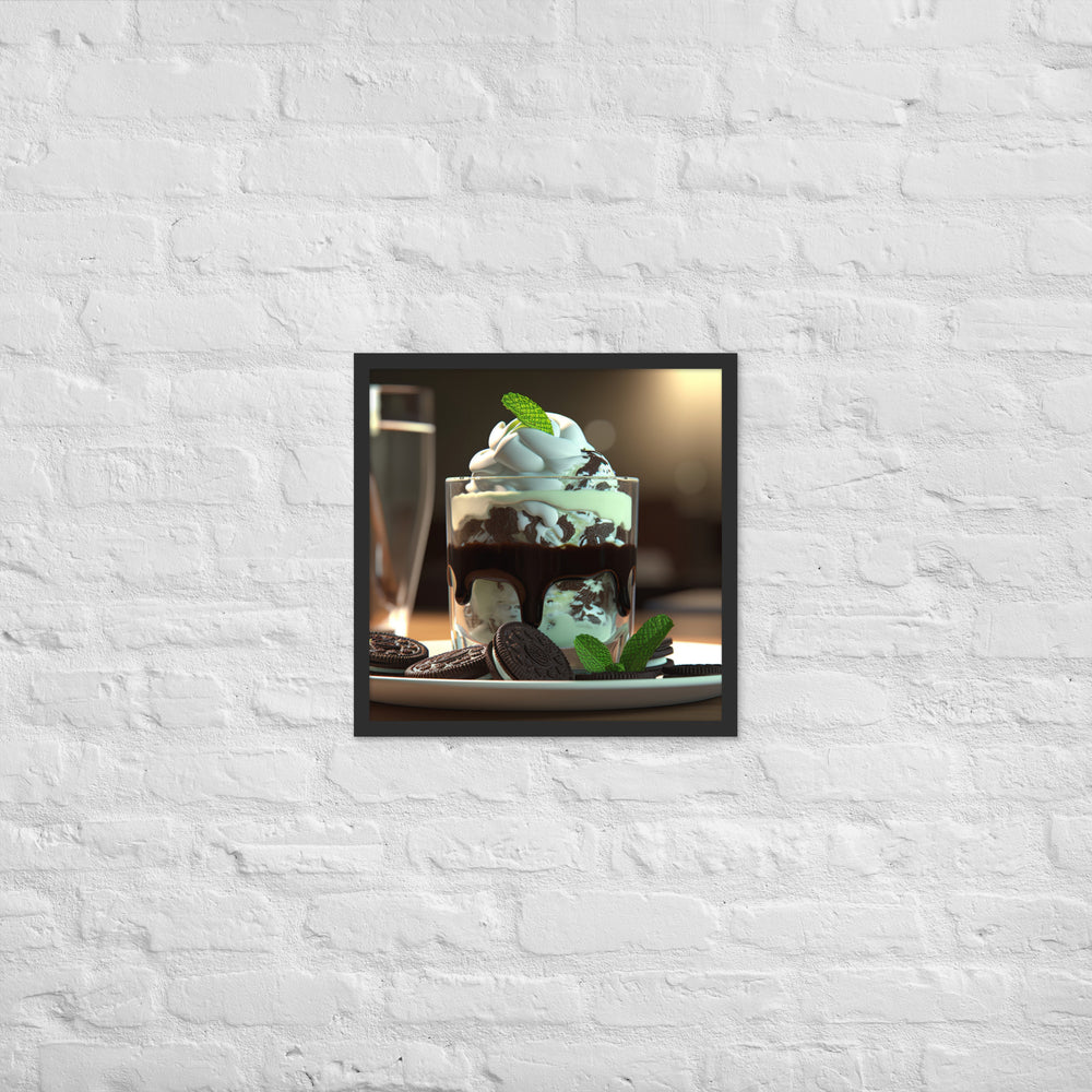 Mint Oreo Sundae Framed poster 🤤 from Yumify.AI