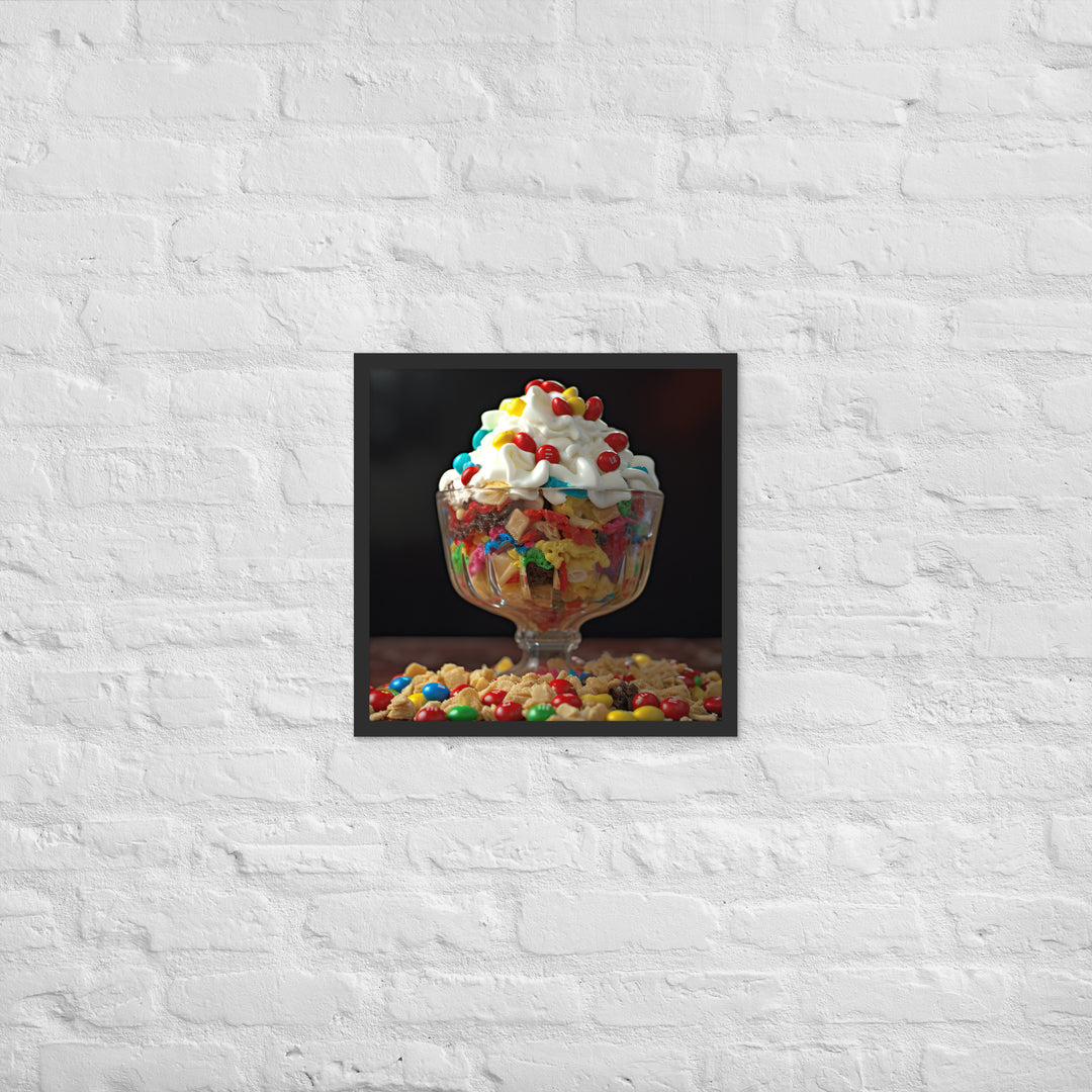 Candy Lovers Delight Sundae Framed poster 🤤 from Yumify.AI