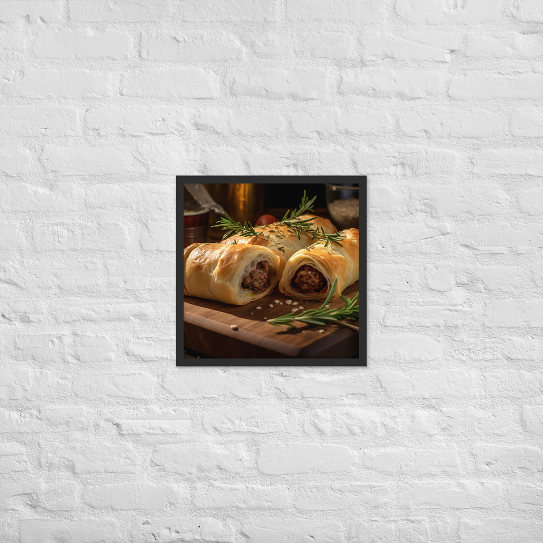 Mediterranean Sausage Roll Framed poster 🤤 from Yumify.AI