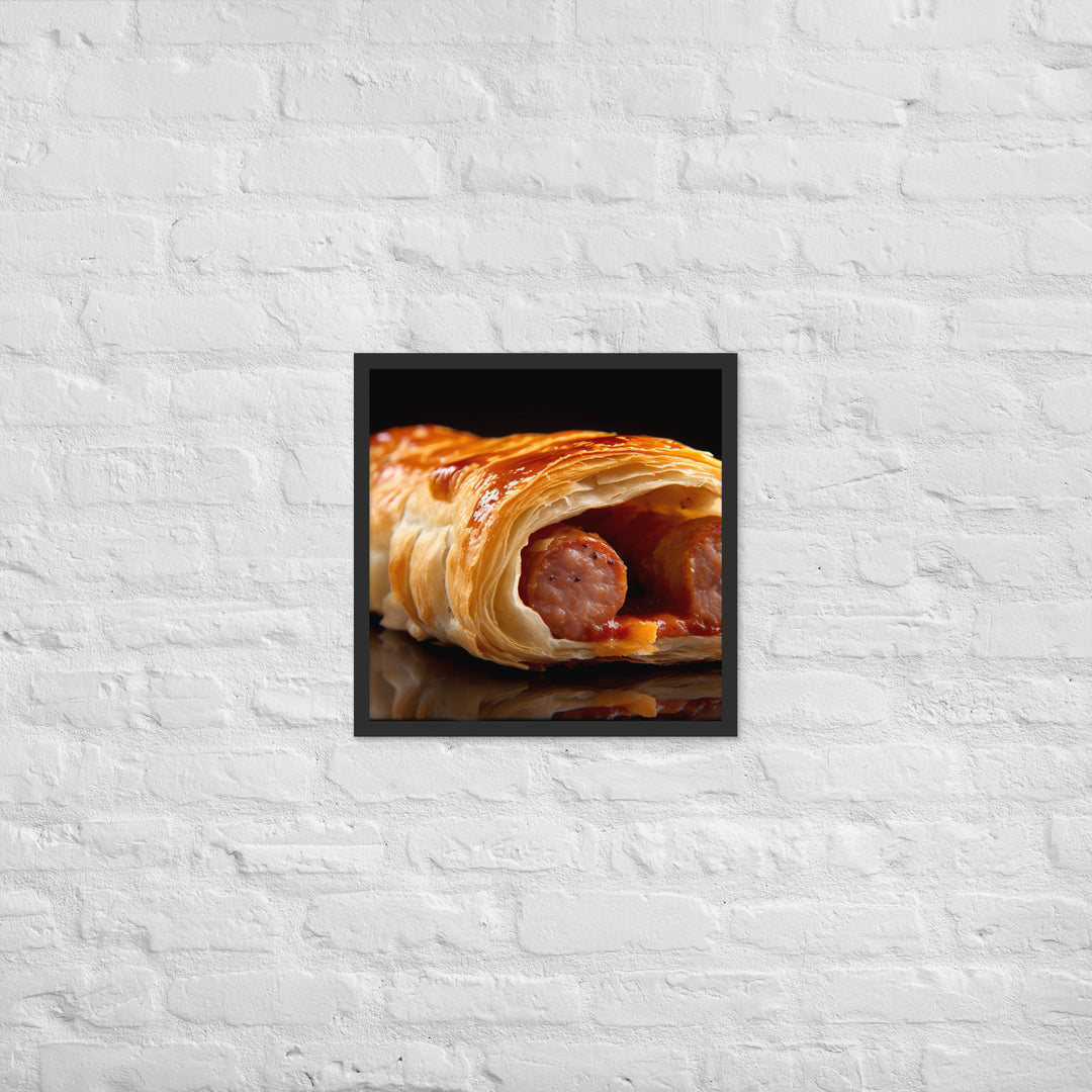 Classic Sausage Roll Framed poster 🤤 from Yumify.AI