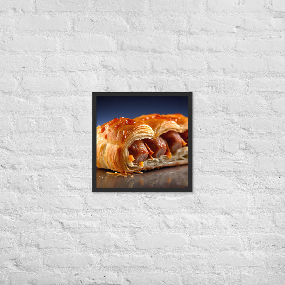 Classic Sausage Roll Framed poster 🤤 from Yumify.AI