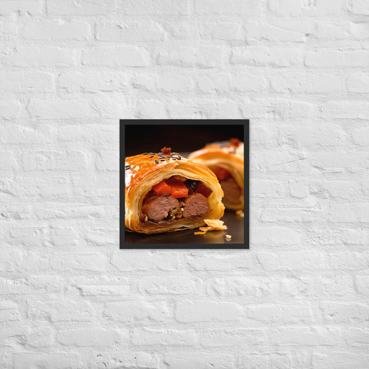 Chicken and Chorizo Sausage Roll Framed poster 🤤 from Yumify.AI