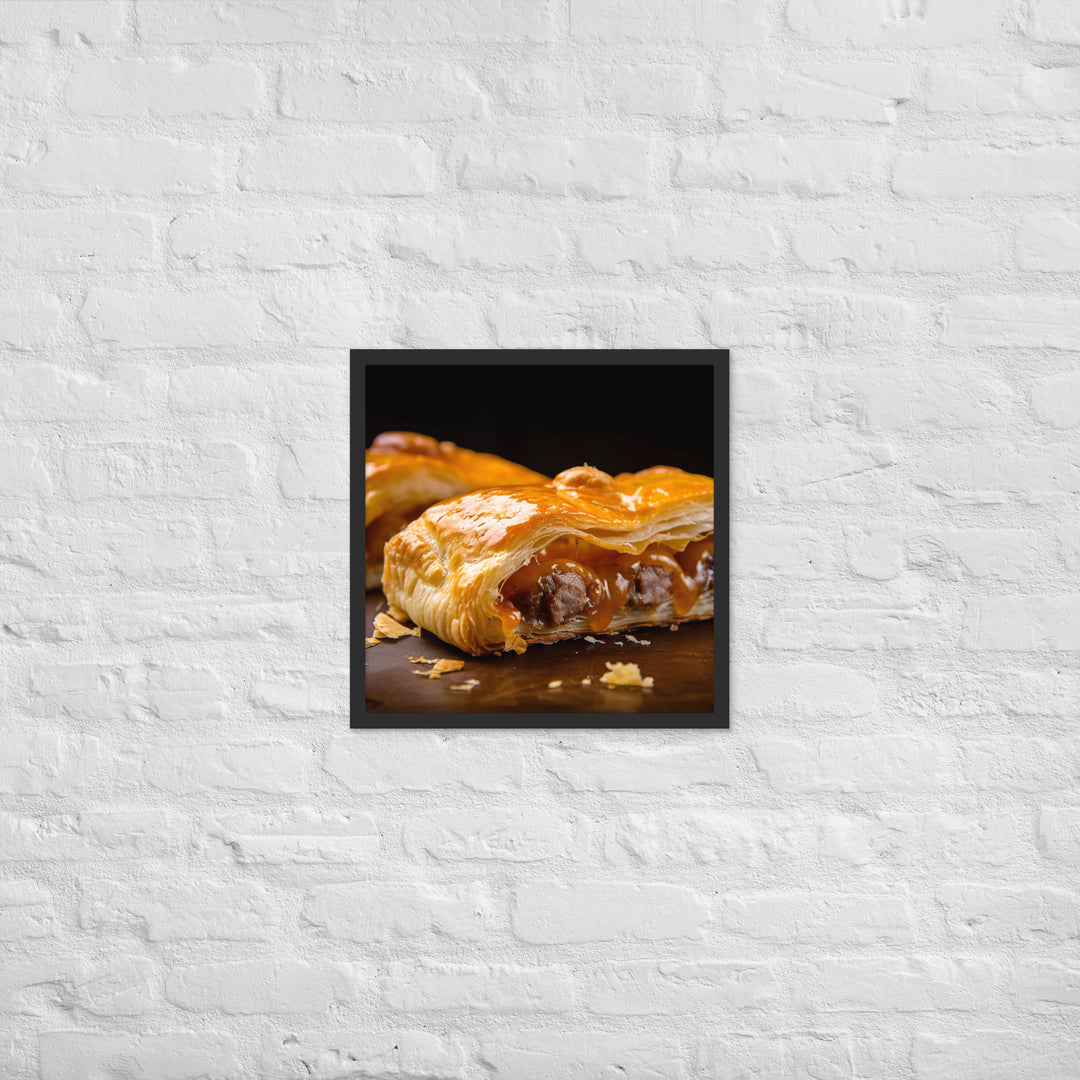 Cheese and Sausage Roll Framed poster 🤤 from Yumify.AI