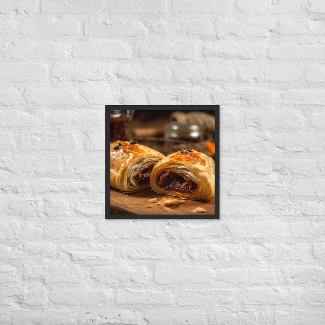 BBQ Sausage Roll Framed poster 🤤 from Yumify.AI