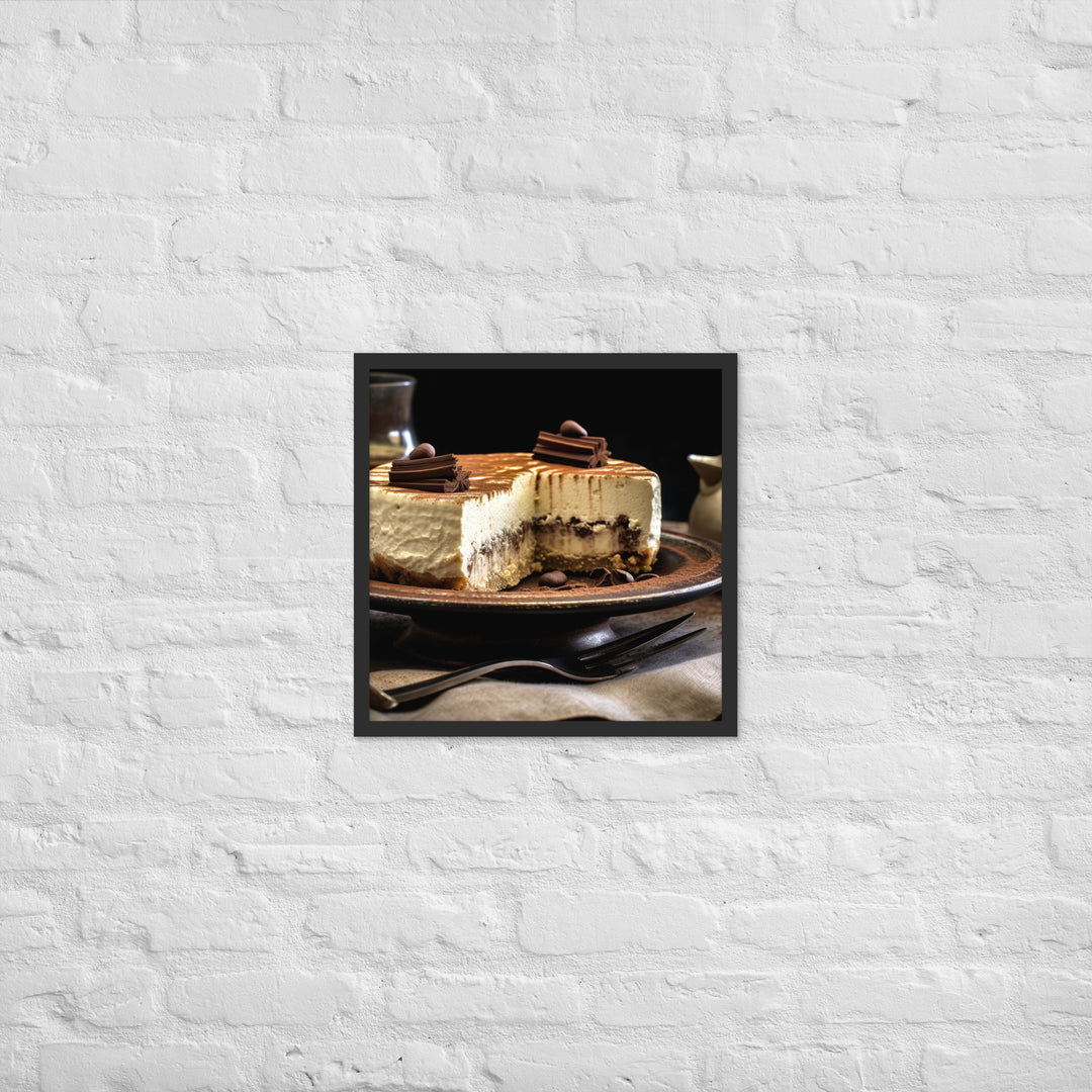 Tiramisu Cheesecake Framed poster 🤤 from Yumify.AI