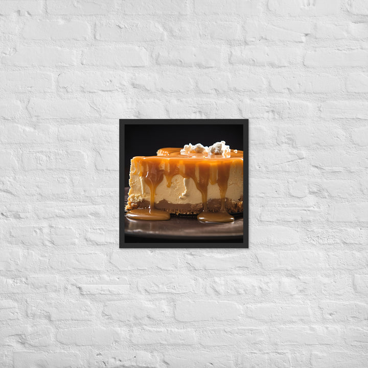 Salted Caramel Cheesecake Framed poster 🤤 from Yumify.AI