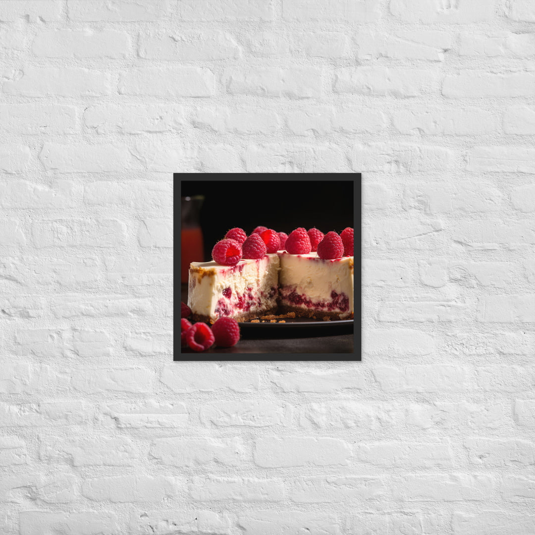 Raspberry Cheesecake Framed poster 🤤 from Yumify.AI