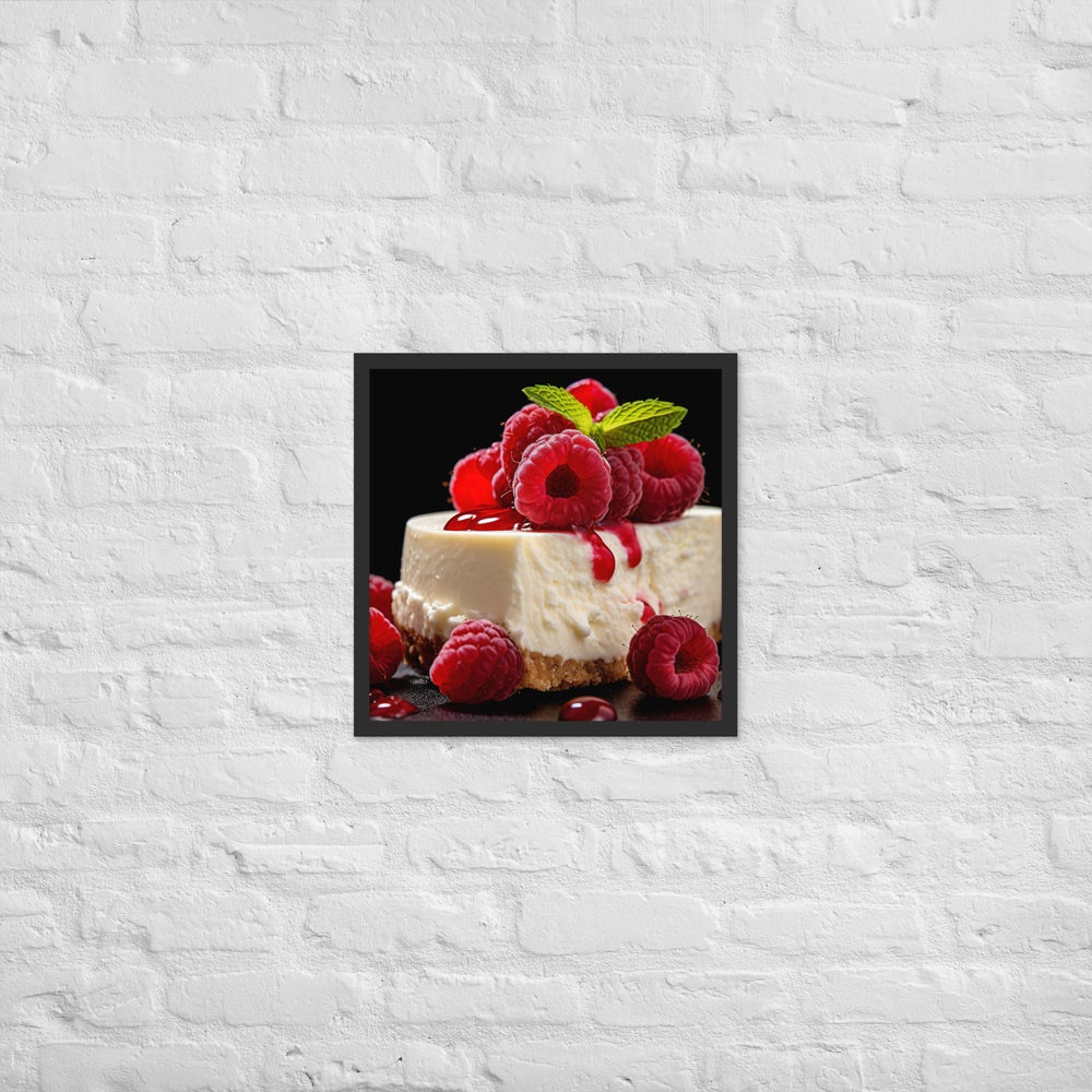 Raspberry Cheesecake Framed poster 🤤 from Yumify.AI