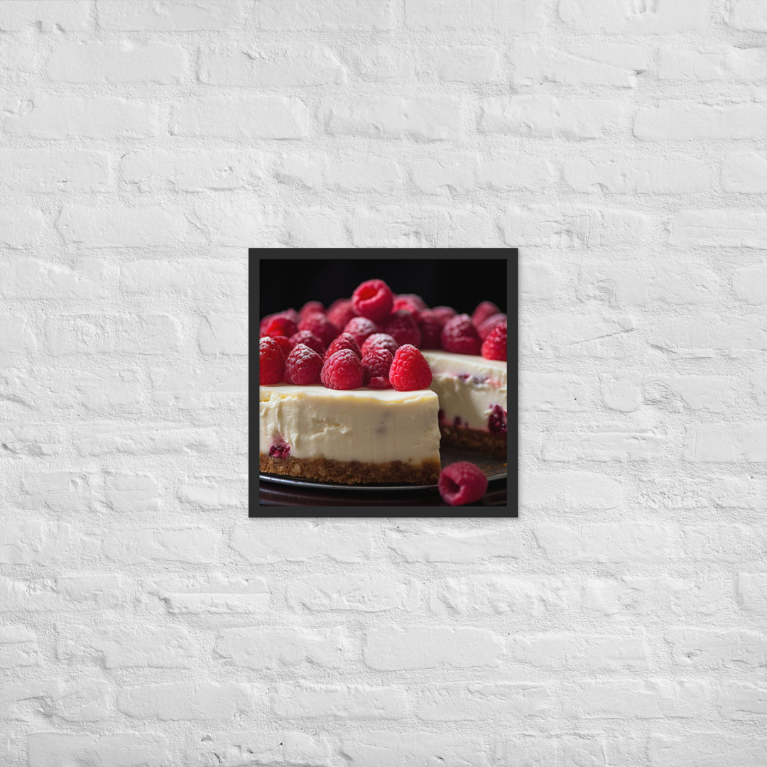 Raspberry Cheesecake Framed poster 🤤 from Yumify.AI