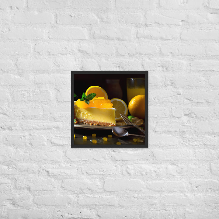 Lemon Cheesecake Framed poster 🤤 from Yumify.AI