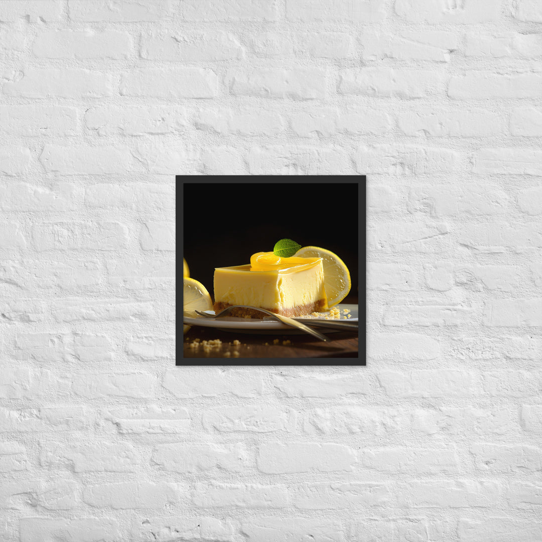 Lemon Cheesecake Framed poster 🤤 from Yumify.AI