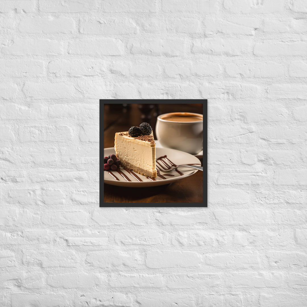 Coffee Cheesecake Framed poster 🤤 from Yumify.AI