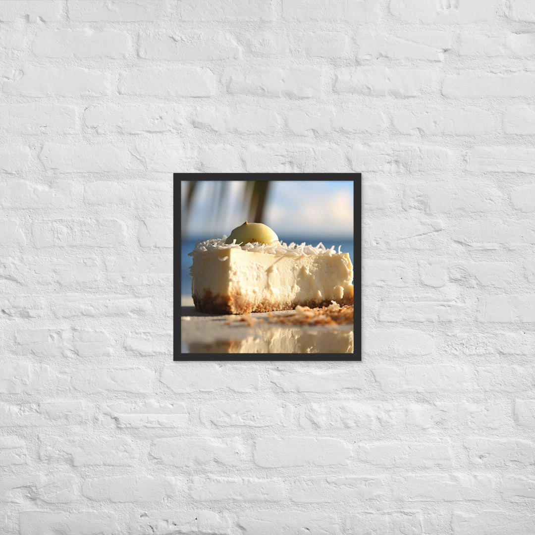 Coconut Cheesecake Framed poster 🤤 from Yumify.AI