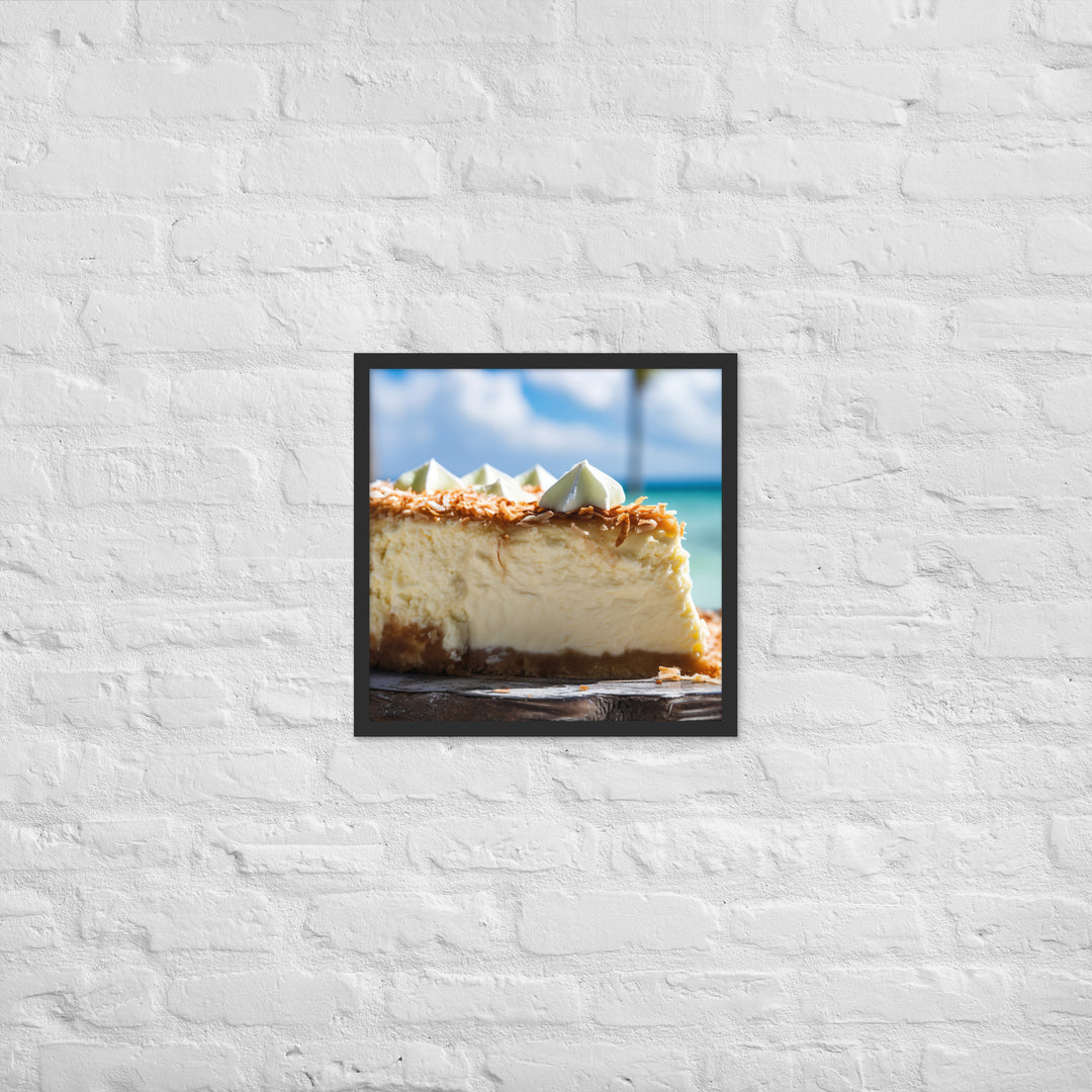 Coconut Cheesecake Framed poster 🤤 from Yumify.AI