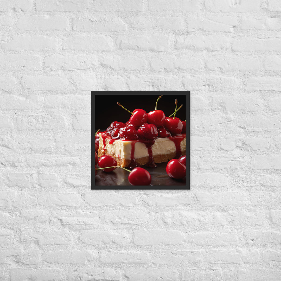 Cherry Cheesecake Framed poster 🤤 from Yumify.AI