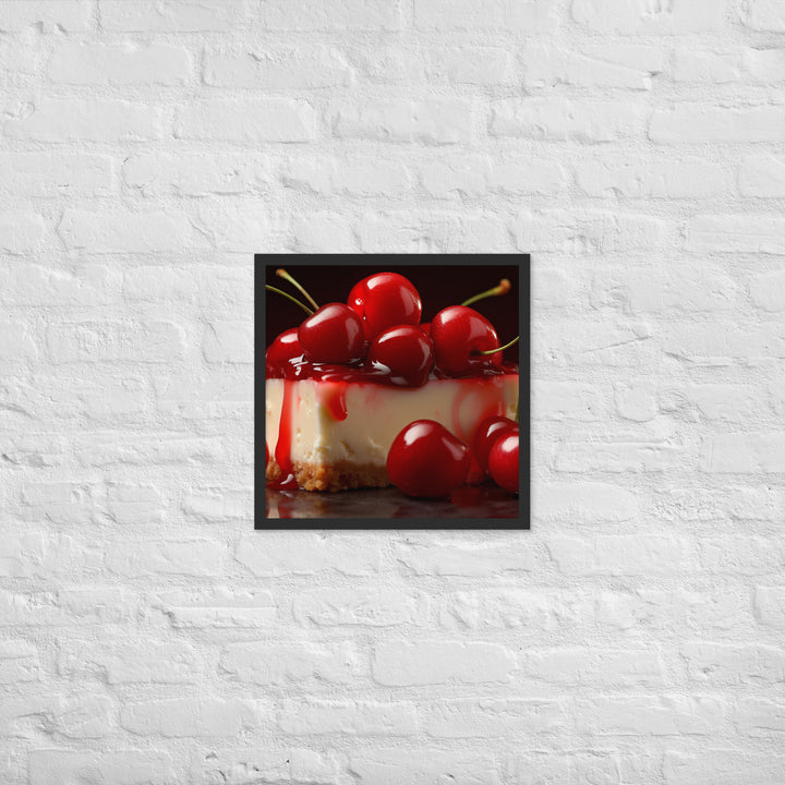 Cherry Cheesecake Framed poster 🤤 from Yumify.AI