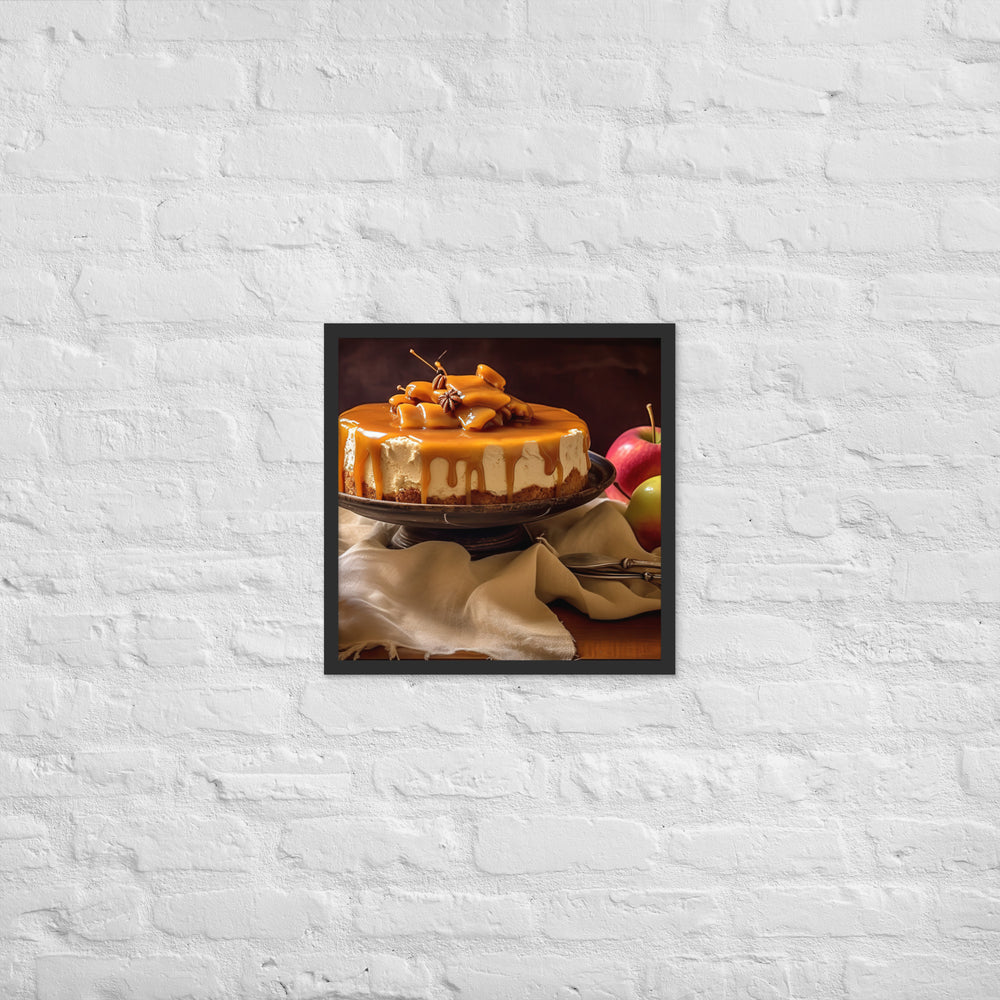 Caramel Apple Cheesecake Framed poster 🤤 from Yumify.AI