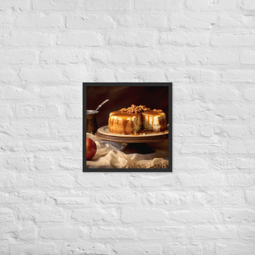 Caramel Apple Cheesecake Framed poster 🤤 from Yumify.AI