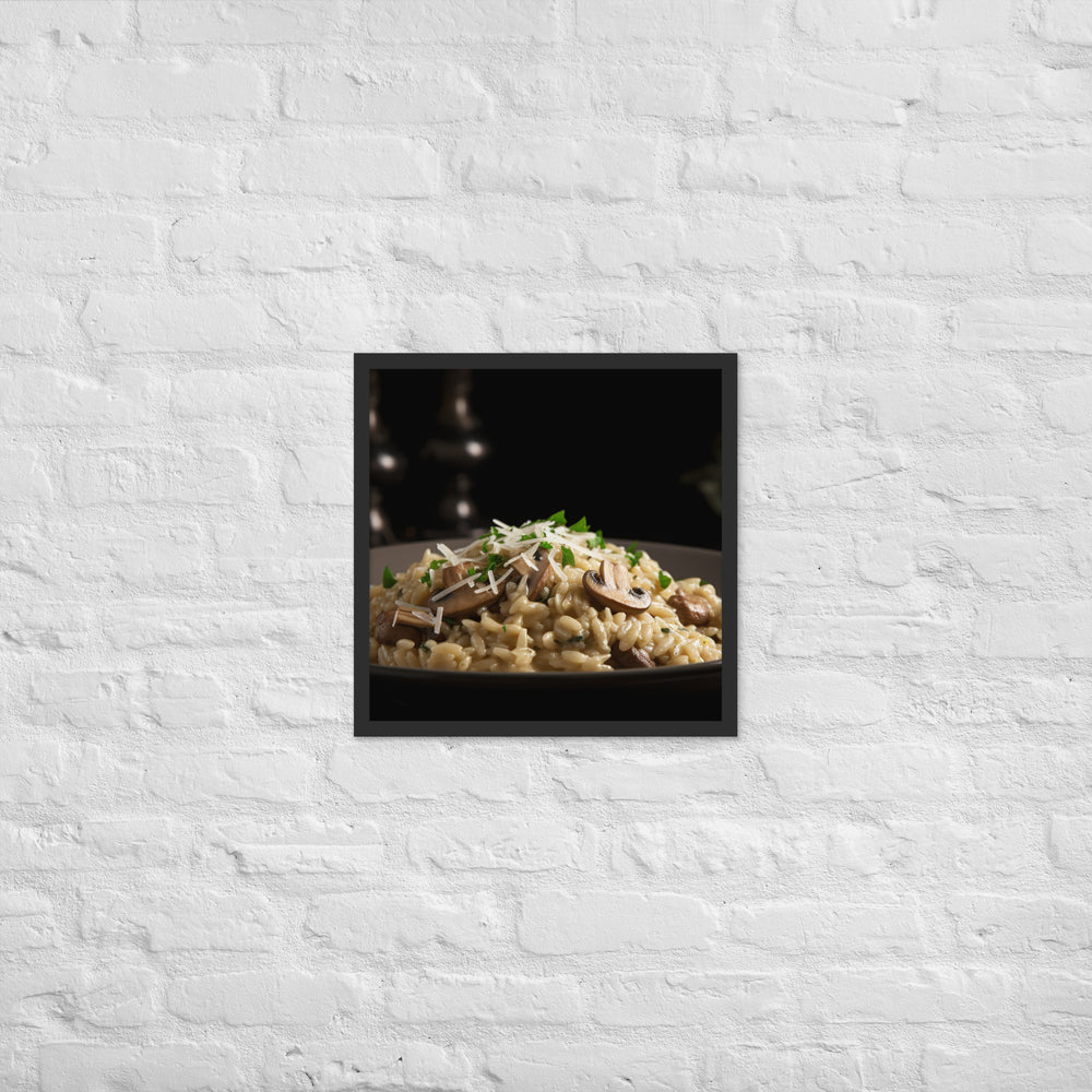 Sausage and Mushroom Risotto Framed poster 🤤 from Yumify.AI