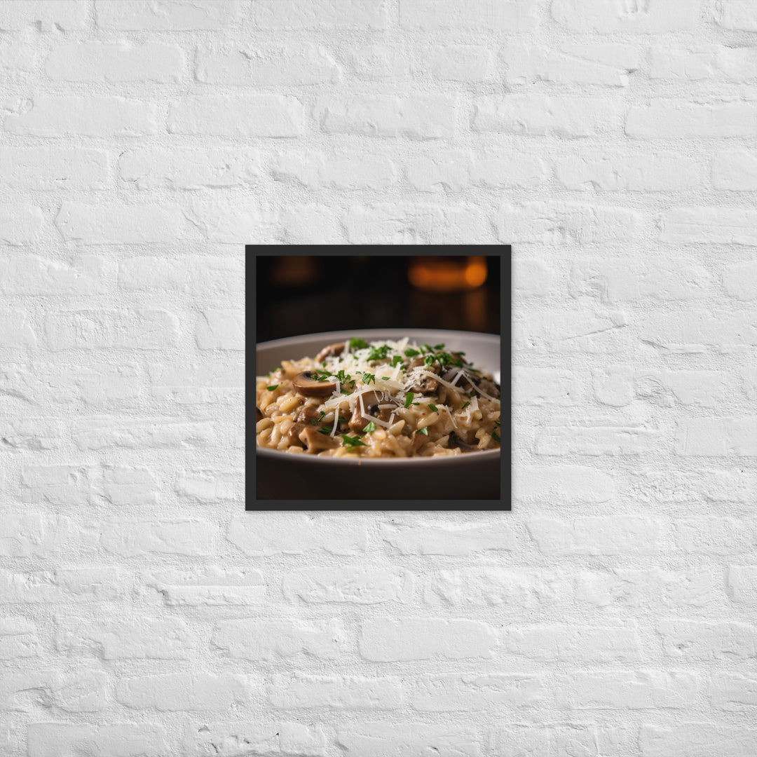 Sausage and Mushroom Risotto Framed poster 🤤 from Yumify.AI