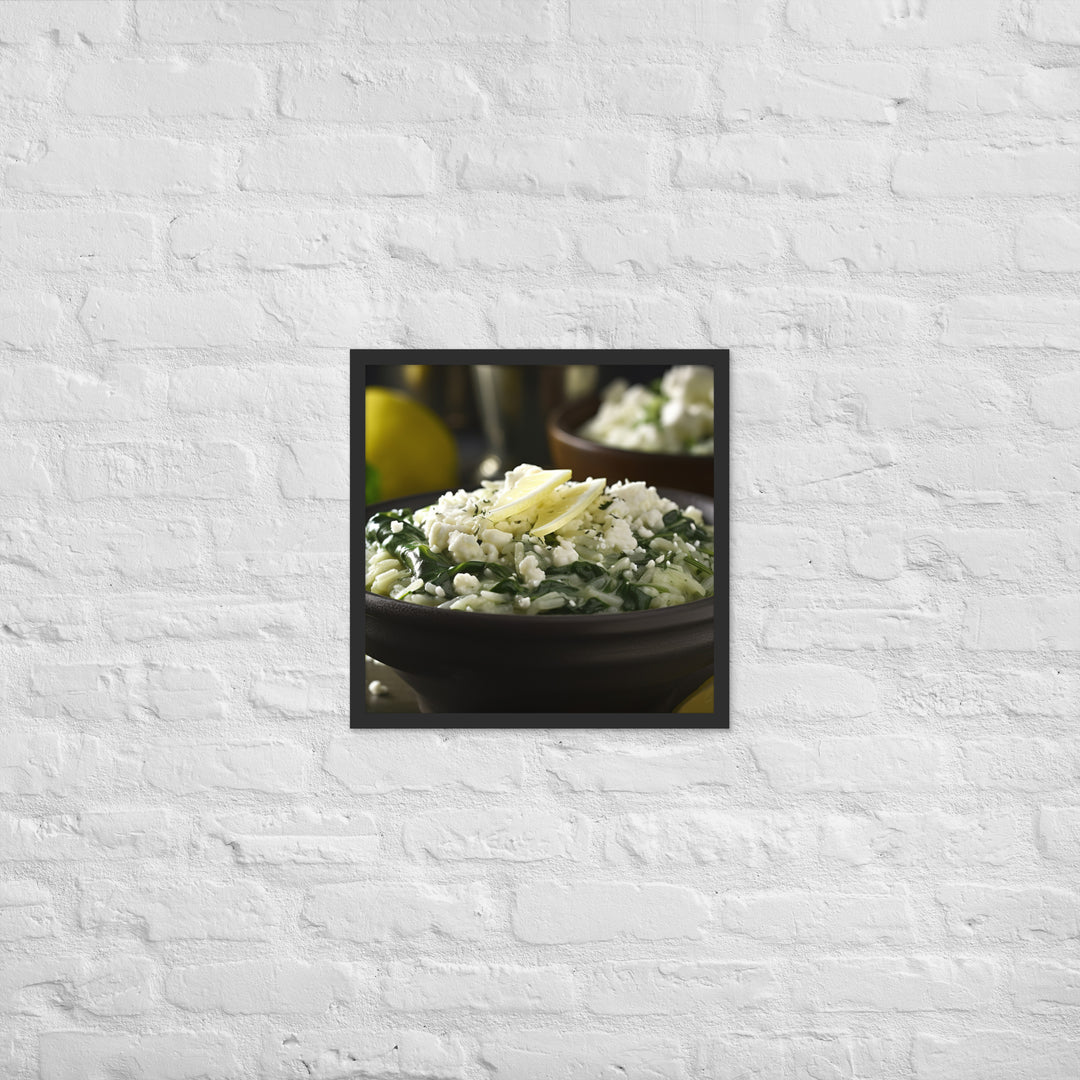 Spinach and Feta Risotto Framed poster 🤤 from Yumify.AI