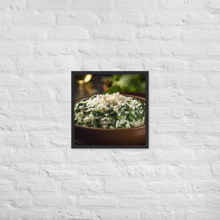 Spinach and Feta Risotto Framed poster 🤤 from Yumify.AI