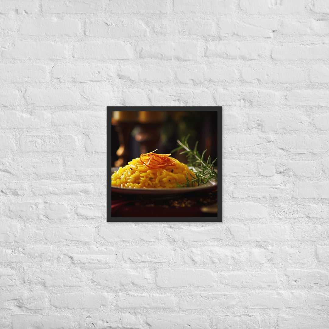 Saffron Risotto Framed poster 🤤 from Yumify.AI