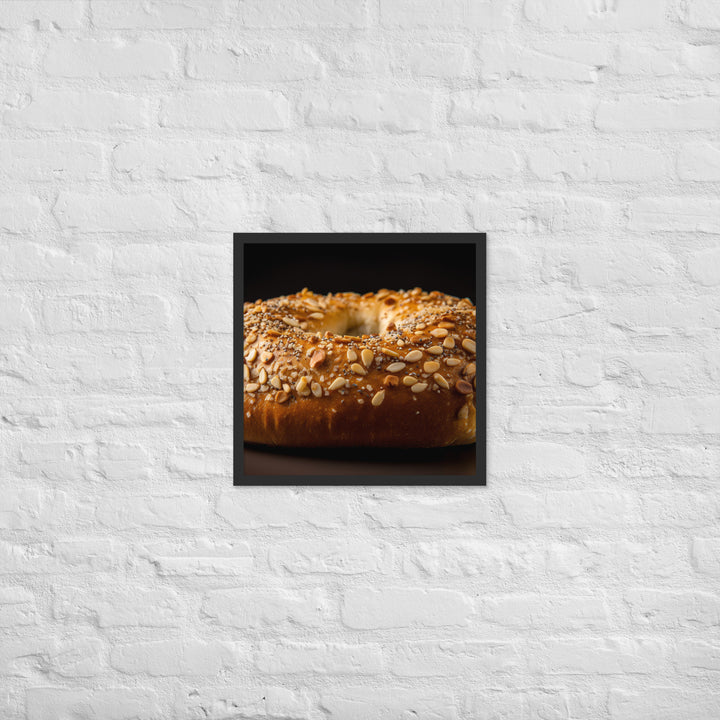 Whole Wheat Bagel Framed poster 🤤 from Yumify.AI