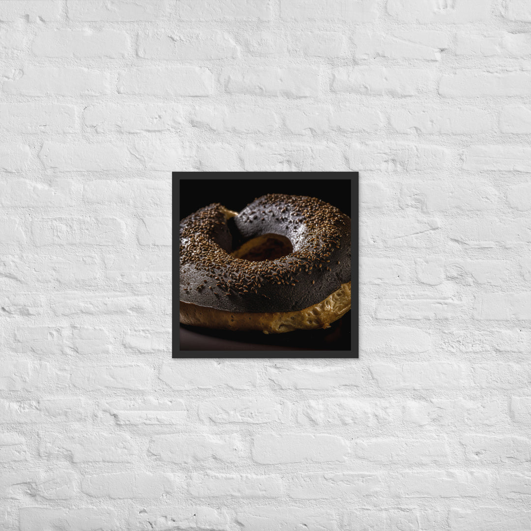 Pumpernickel Bagel Framed poster 🤤 from Yumify.AI