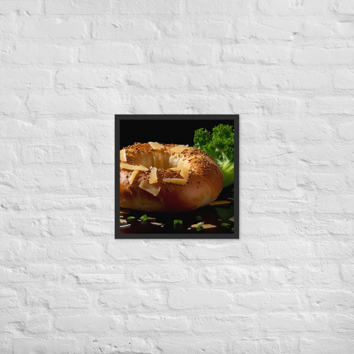 Onion Bagel Framed poster 🤤 from Yumify.AI