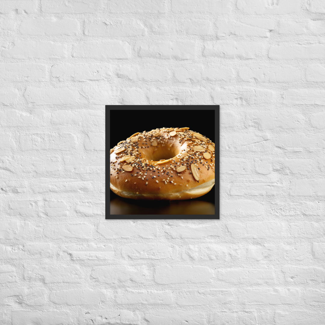 Multigrain Bagel Framed poster 🤤 from Yumify.AI