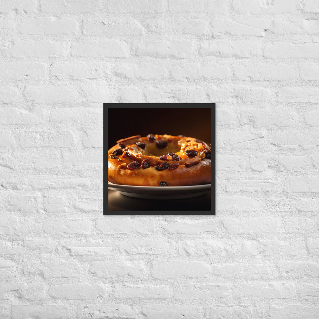 Cinnamon Raisin Bagel Framed poster 🤤 from Yumify.AI