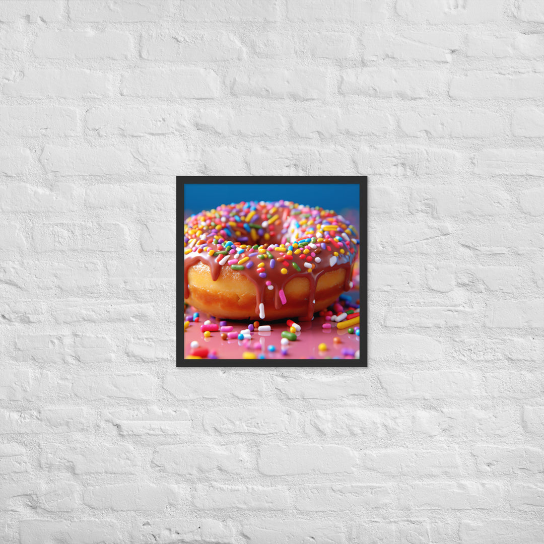 Sprinkle Donut Framed poster 🤤 from Yumify.AI