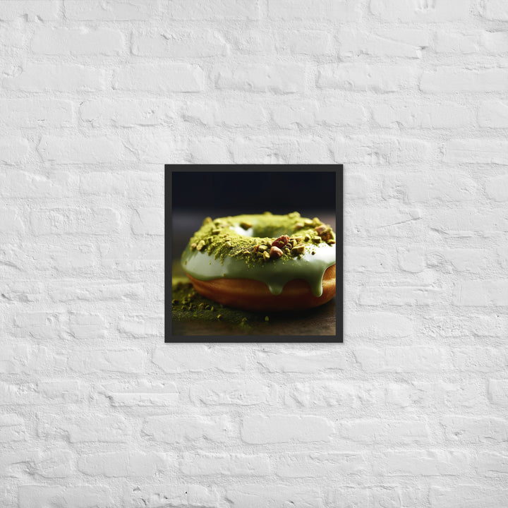 Matcha Green Tea Donut Framed poster 🤤 from Yumify.AI