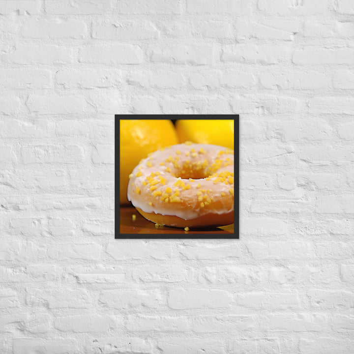 Lemon Filled Donut Framed poster 🤤 from Yumify.AI