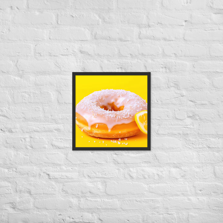 Lemon Filled Donut Framed poster 🤤 from Yumify.AI