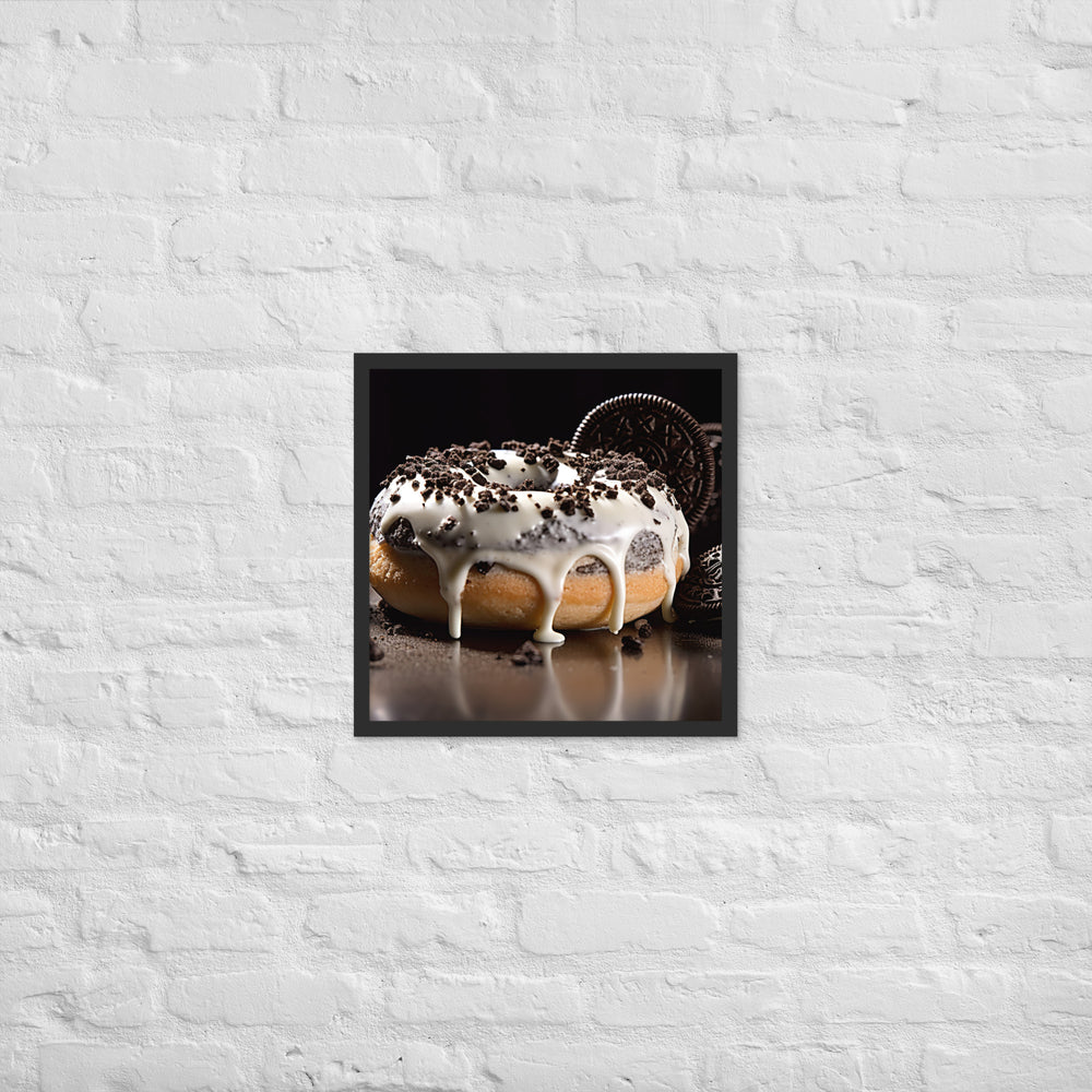 Cookies and Cream Donut Framed poster 🤤 from Yumify.AI