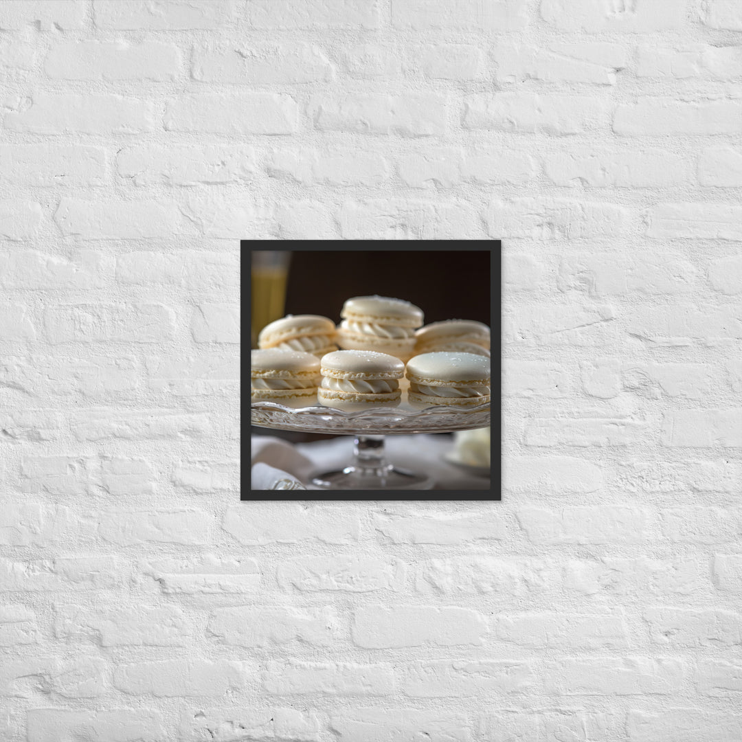 Vanilla Macarons Framed poster 🤤 from Yumify.AI