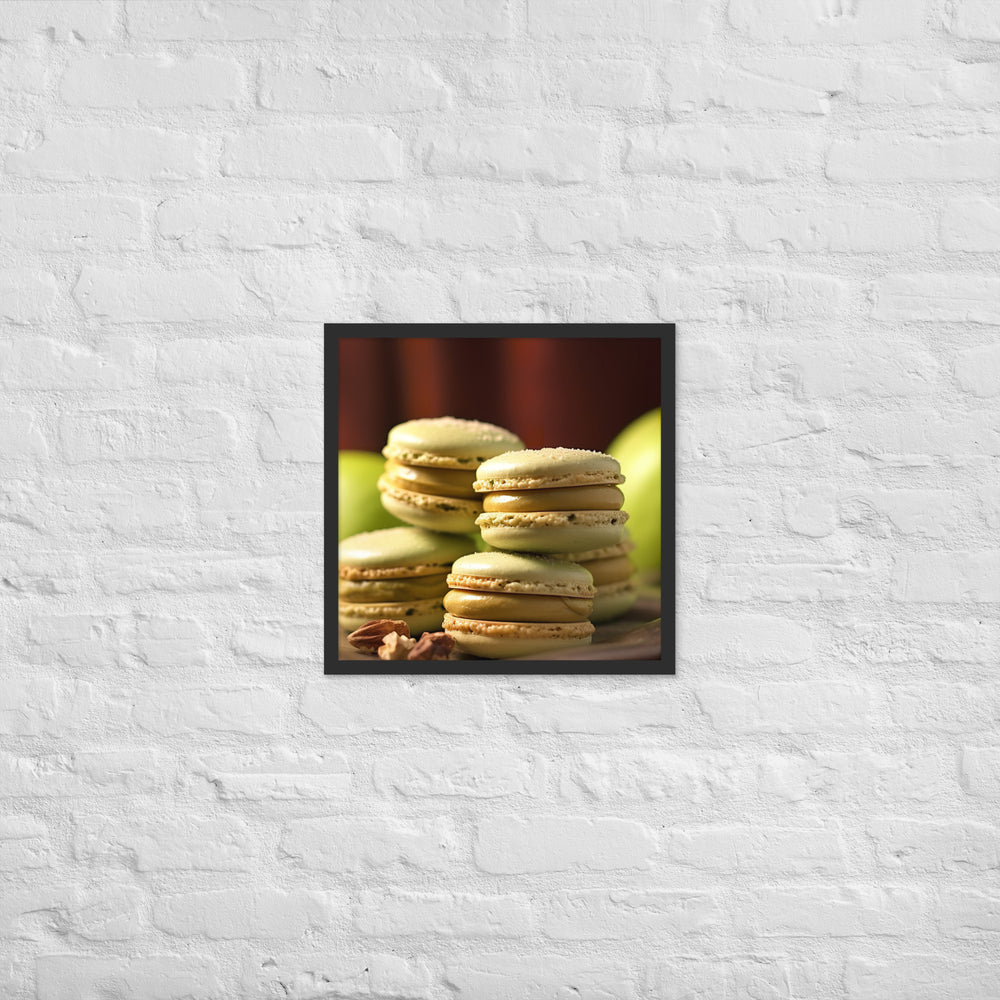 Pistachio Macarons Framed poster 🤤 from Yumify.AI