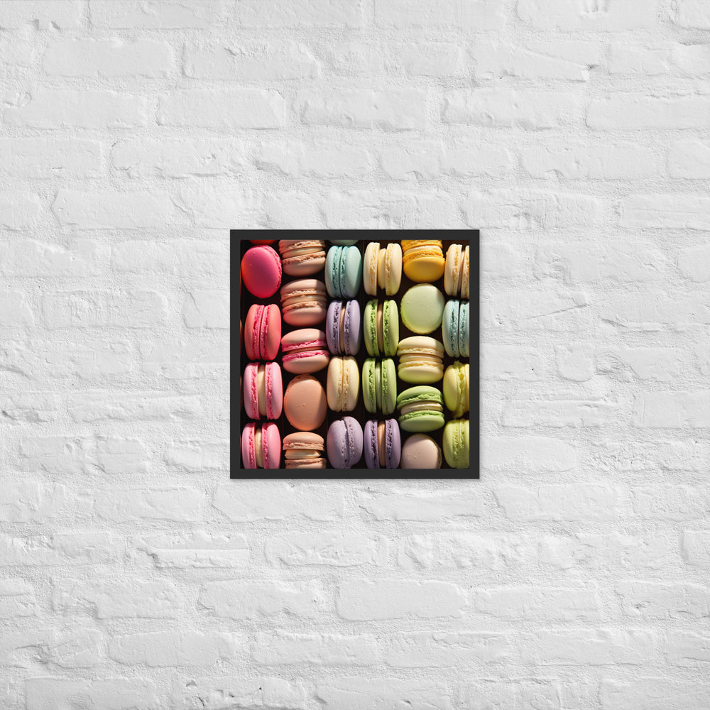 Mixed Flavored Macarons Framed poster 🤤 from Yumify.AI