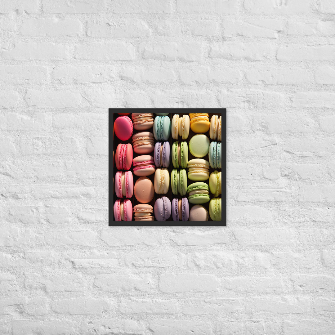 Mixed Flavored Macarons Framed poster 🤤 from Yumify.AI