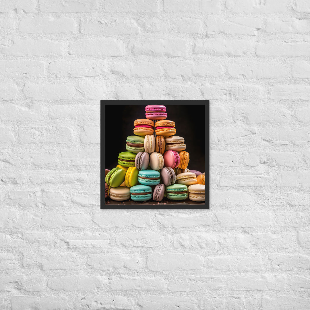 Mixed Flavored Macarons Framed poster 🤤 from Yumify.AI