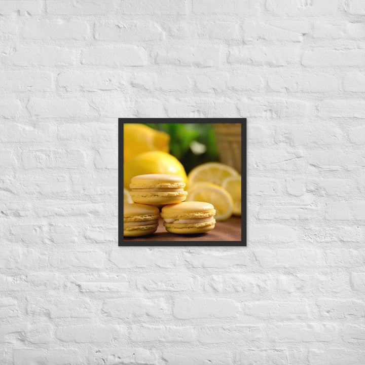 Lemon Macarons Framed poster 🤤 from Yumify.AI